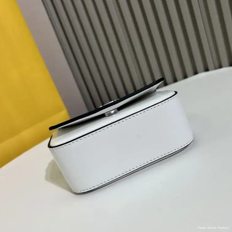 Affordable HOT Leather F Nano In Bag Calf White Fendi 0525